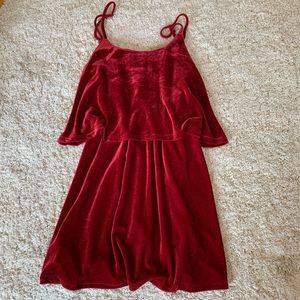 Red velvet dress